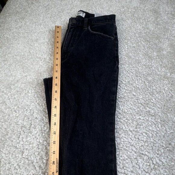 Abercrombie & Fitch Ultra High Rise Mom Jean Black Distress 28/6 - Picture 11 of 13